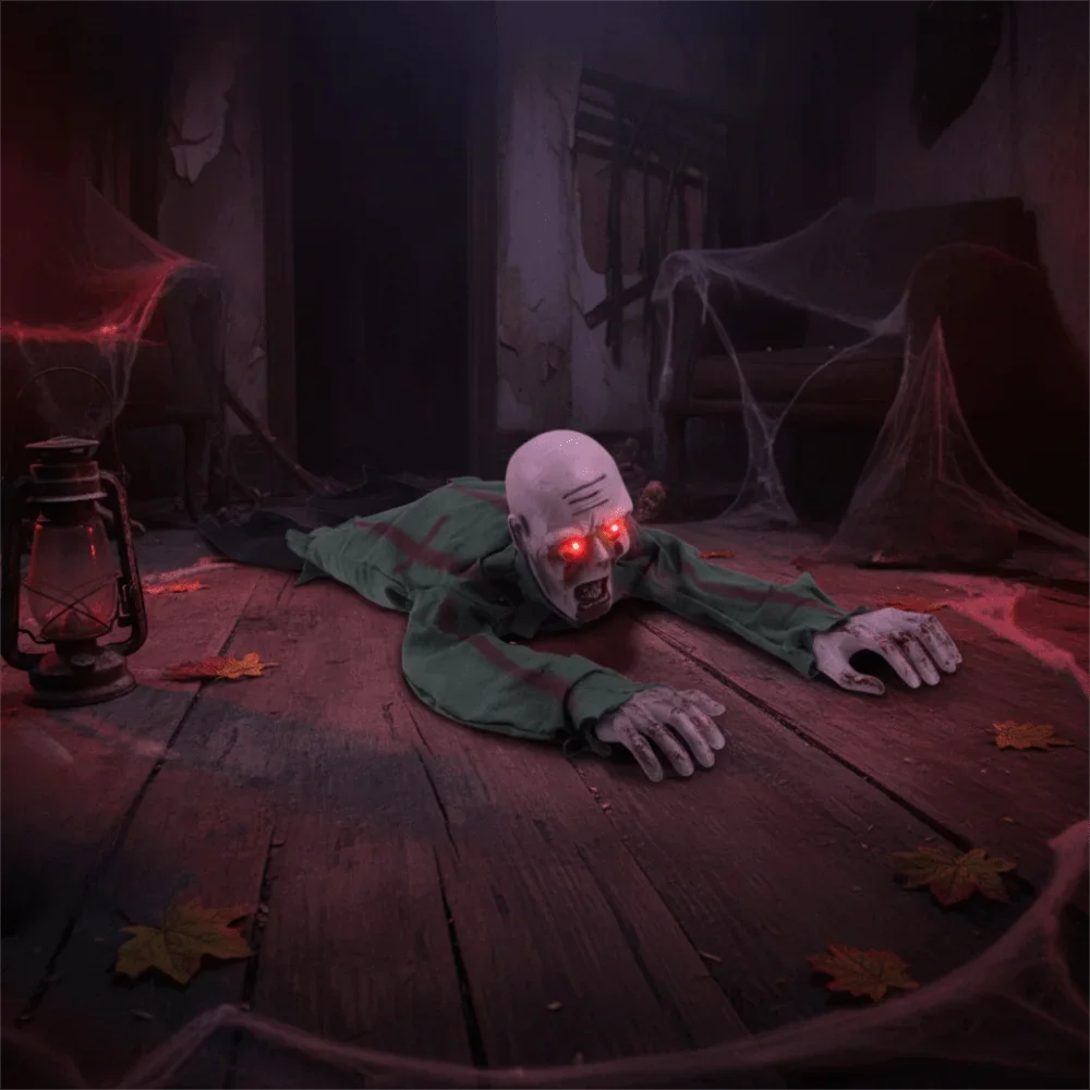 Trendbay Electric Halloween Crawling Ghost 110CM Voice-Activated Zombie