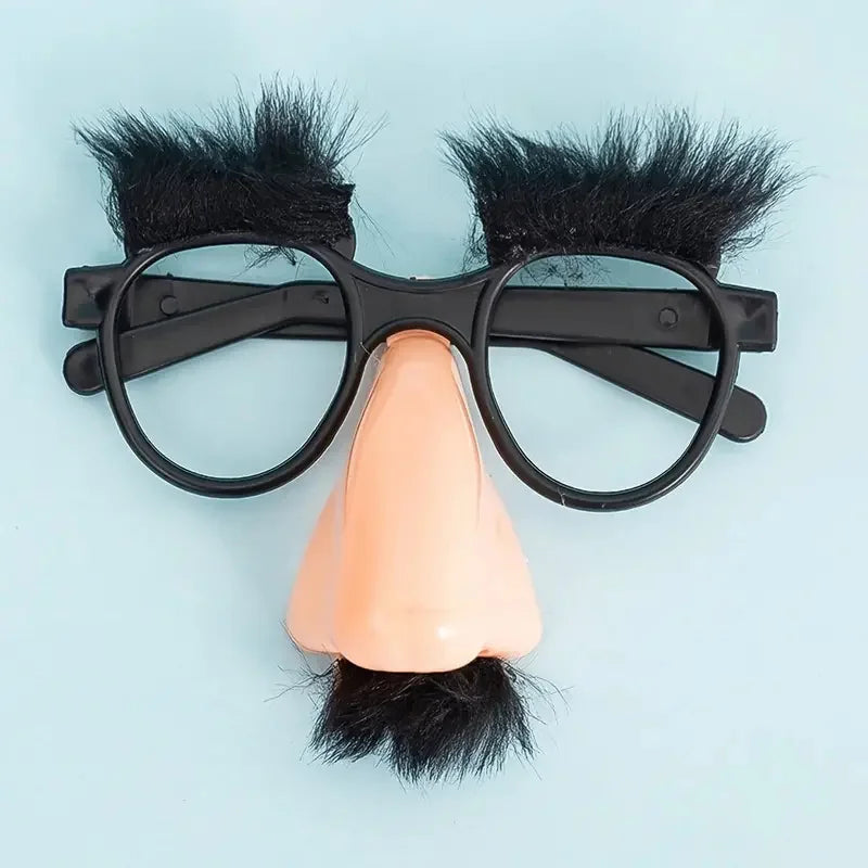 Trendbay Black Halloween Party Glasses with Eyelashes, Nose & Beard