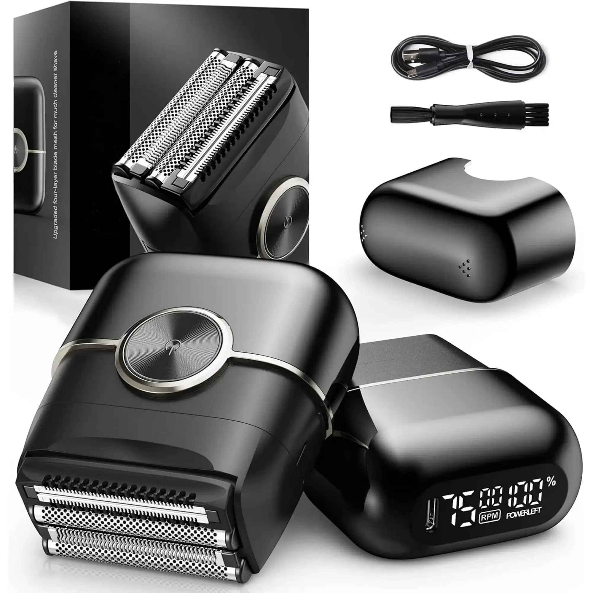 Trendbay Portable 4-Blade Floating Head Electric Shaver