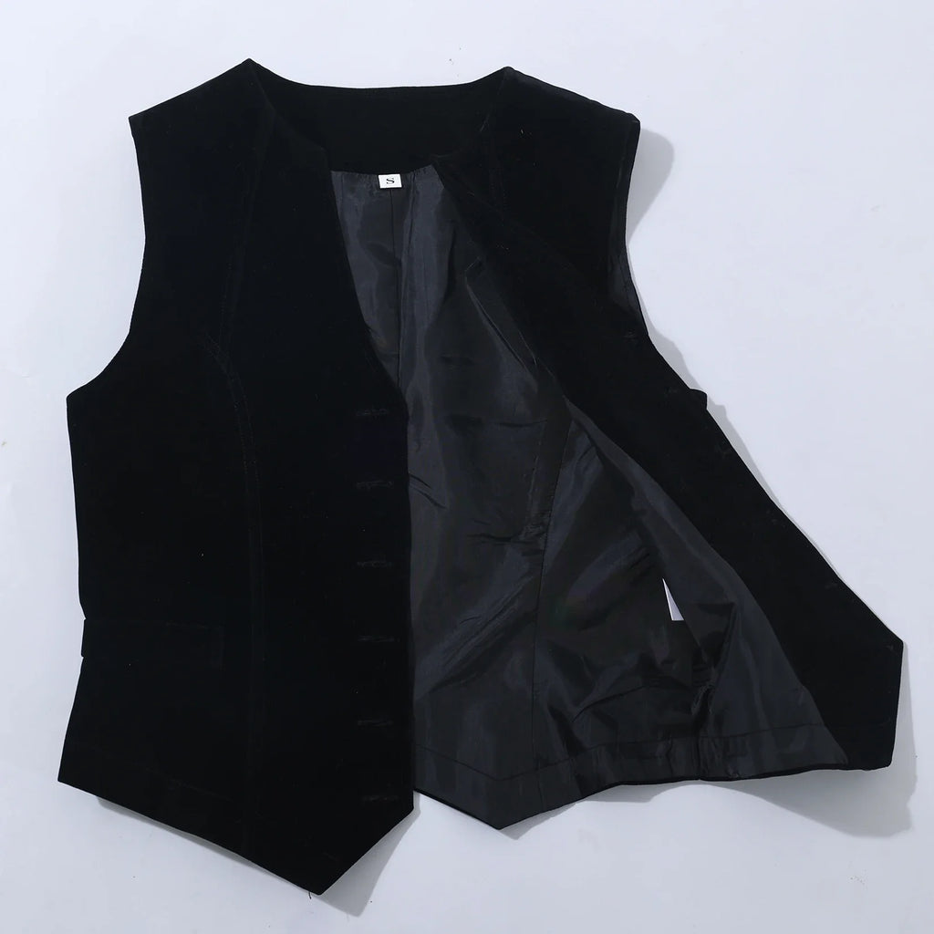 Trendbay Women's Velvet Cropped Vest