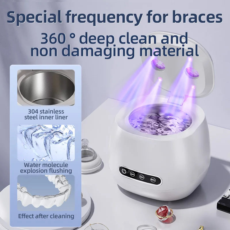 Trendbay Ultrasonic Cleaner with UV Light – Jewelry & Denture Cleaning Machine