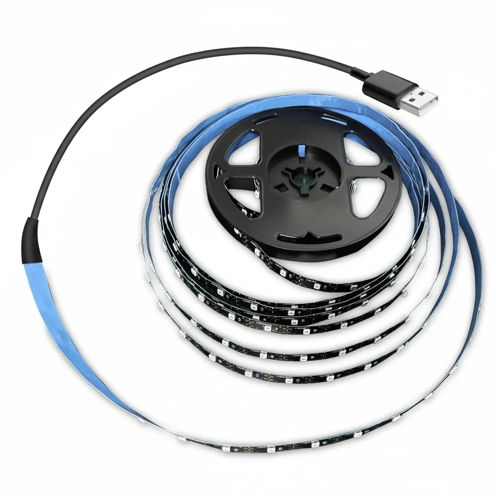Trendbay 5M USB UV LED Strip Light – 395–405nm Blacklight Glow-in-the-Dark