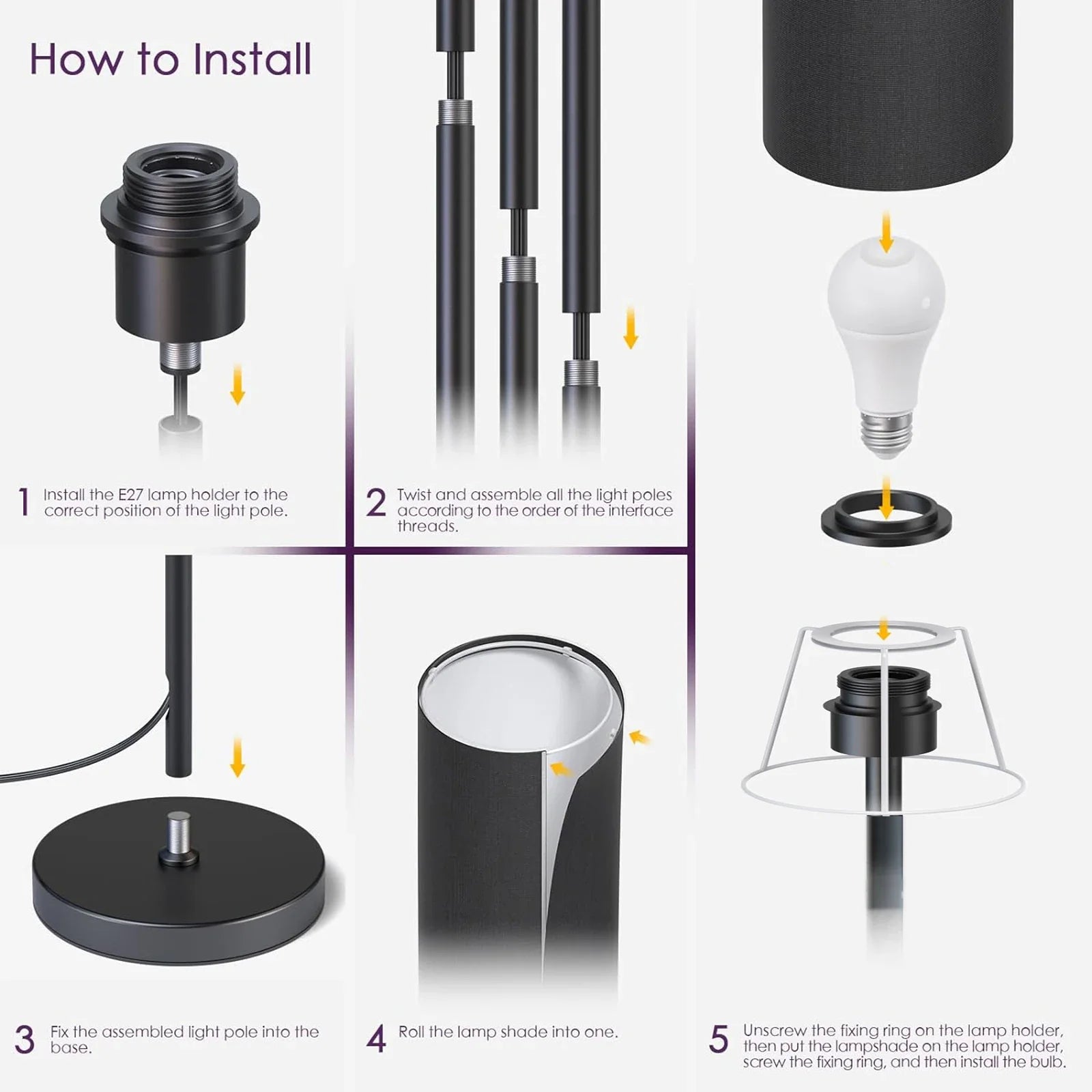 Trendbay Modern LED Floor Lamp with Foot Switch