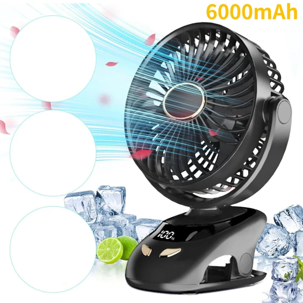 Trendbay Small Desk Clip-On Fan Portable