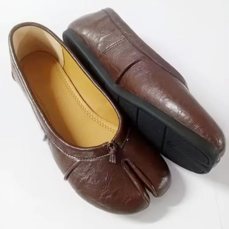 Trendbay Women's Split-Toe Leather Mules