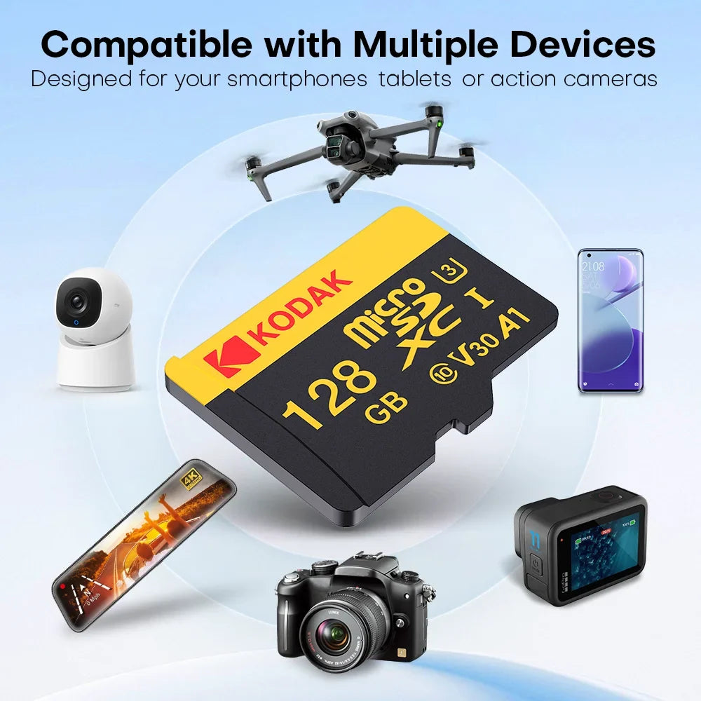 Trendbay 128GB MicroSD Memory Card U3 Class 10 Up to 100MB/s