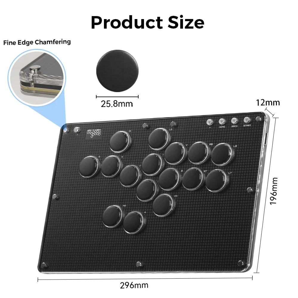 Trendbay T16 Leverless Arcade Controller (Hitbox Style)