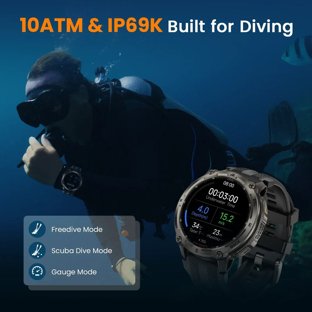 Trendbay Tank M4 GPS Smartwatch Stainless Steel