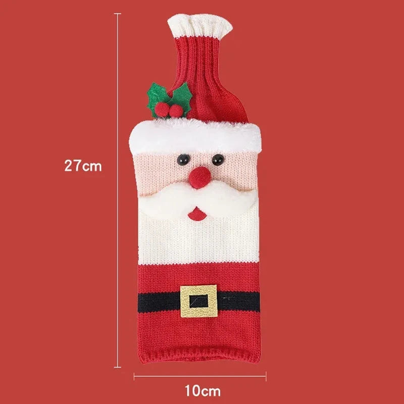 Trendbay Santa Claus Christmas Wine Bottle Cover 10×27 cm Festive Bottle Bag