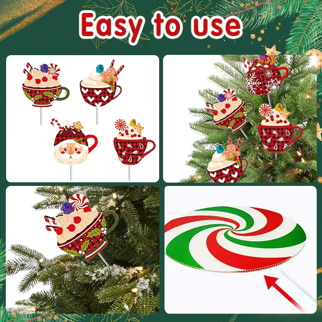 Trendbay 10PCS Ice Cream Christmas Yard Decorations