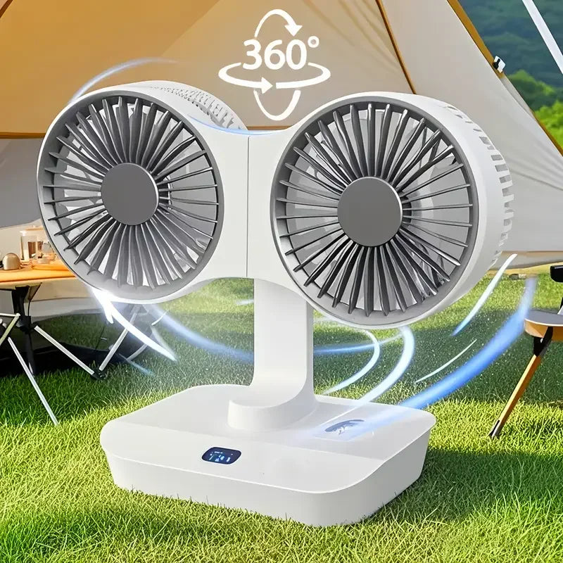 Trendbay Multi-Function Double Head Shaking Fan