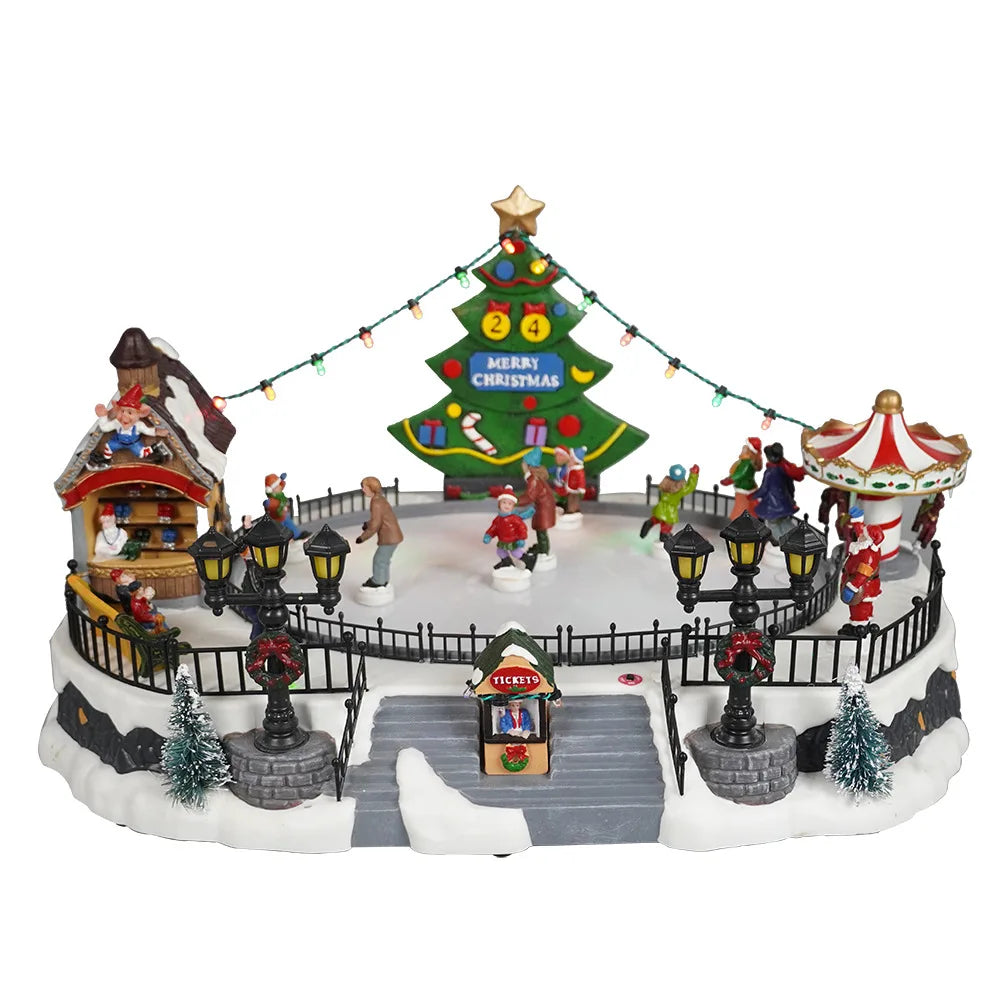 Trendbay Christmas Skiing Village Music Box Decoration