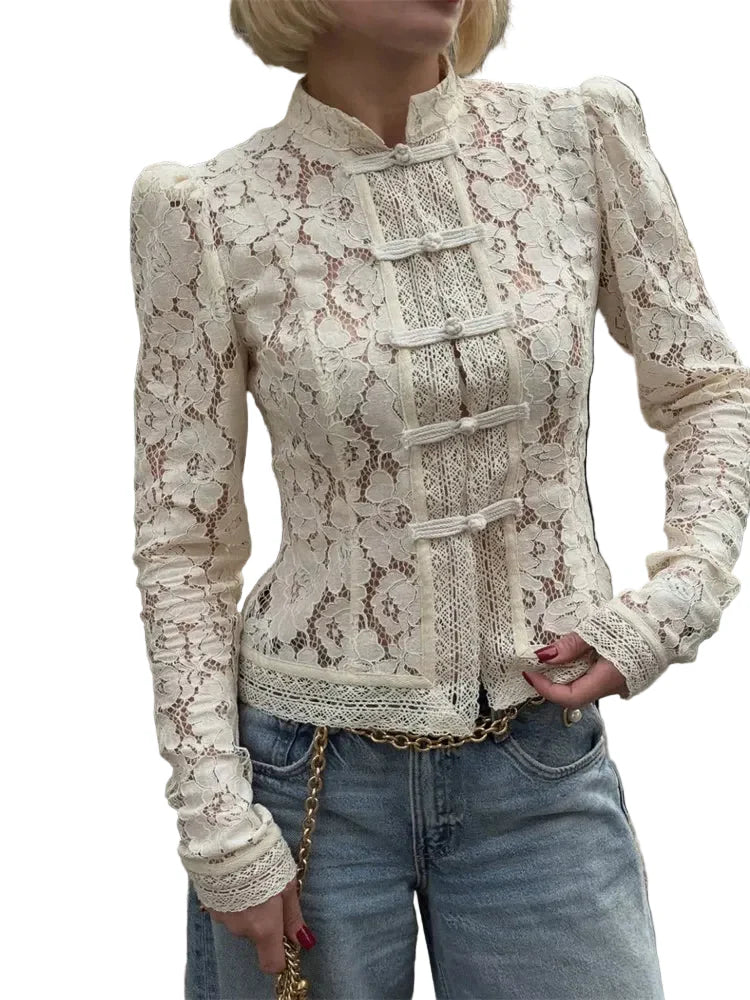 Trendbay Women's Lace Shrug Blouse