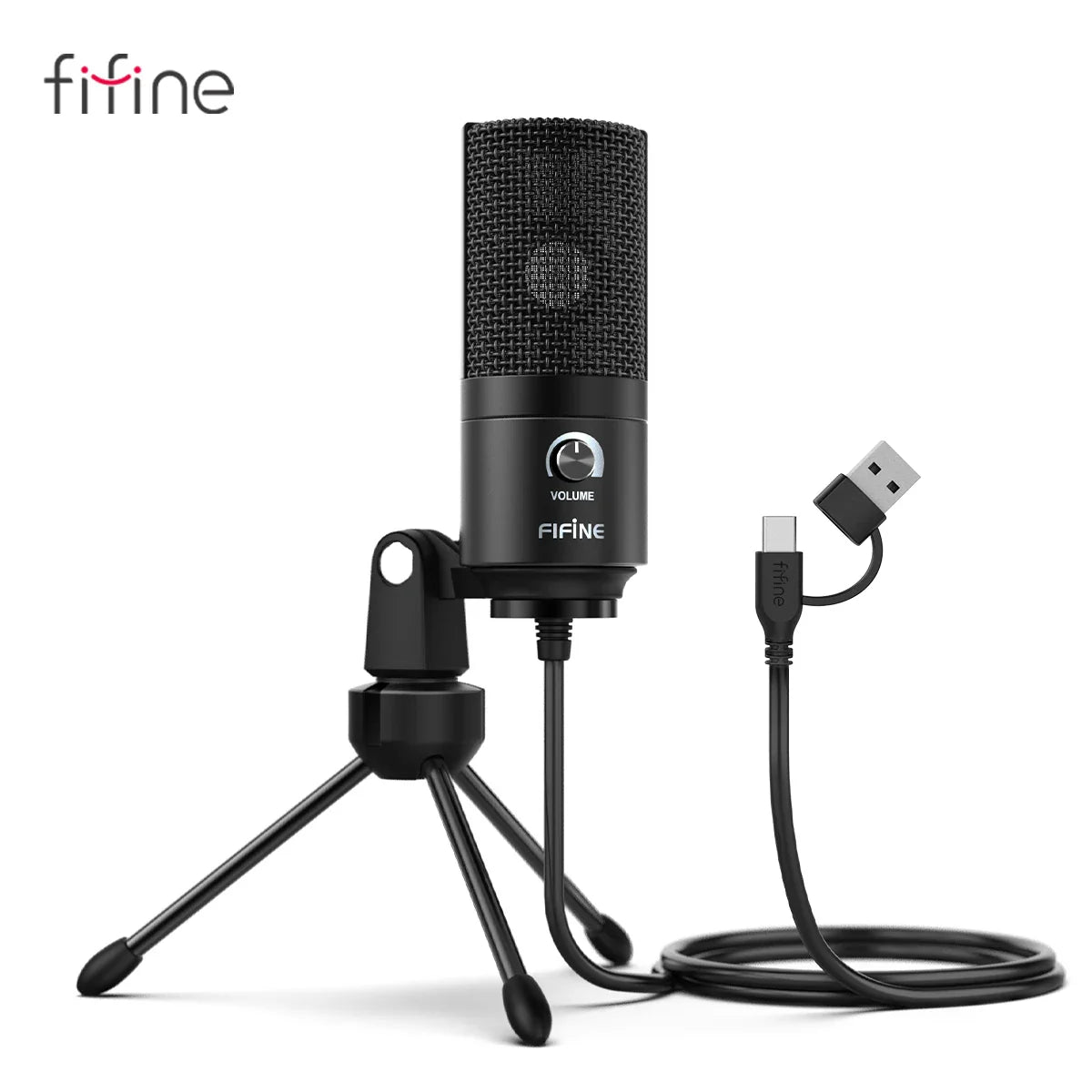 Trendbay USB Condenser Microphone with Gain Control Metal Recording Mic