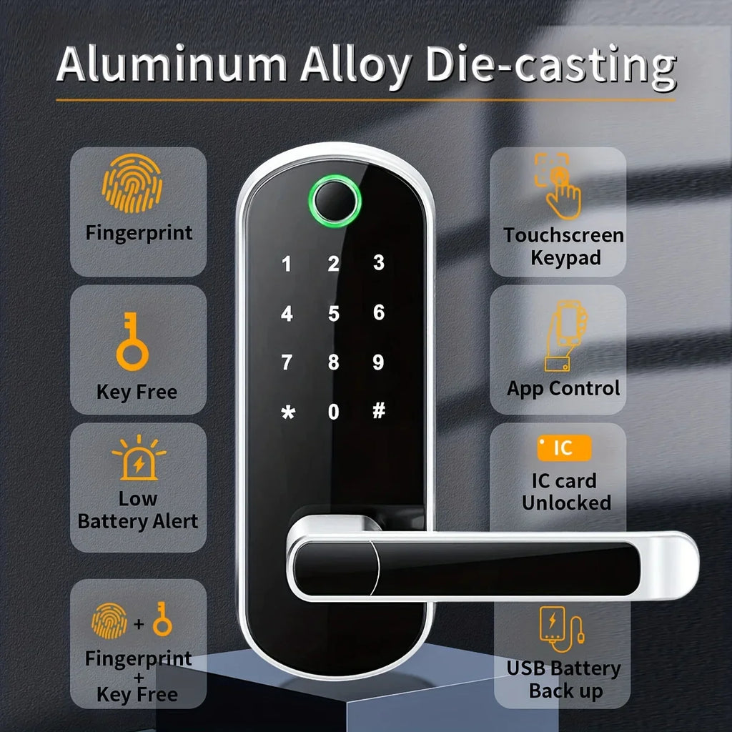 Trendbay Smart WiFi Fingerprint Door Lock with App & NFC Access