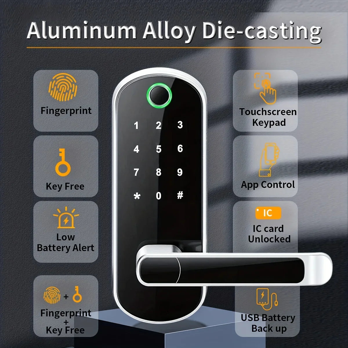 Trendbay Smart WiFi Fingerprint Door Lock with App & NFC Access