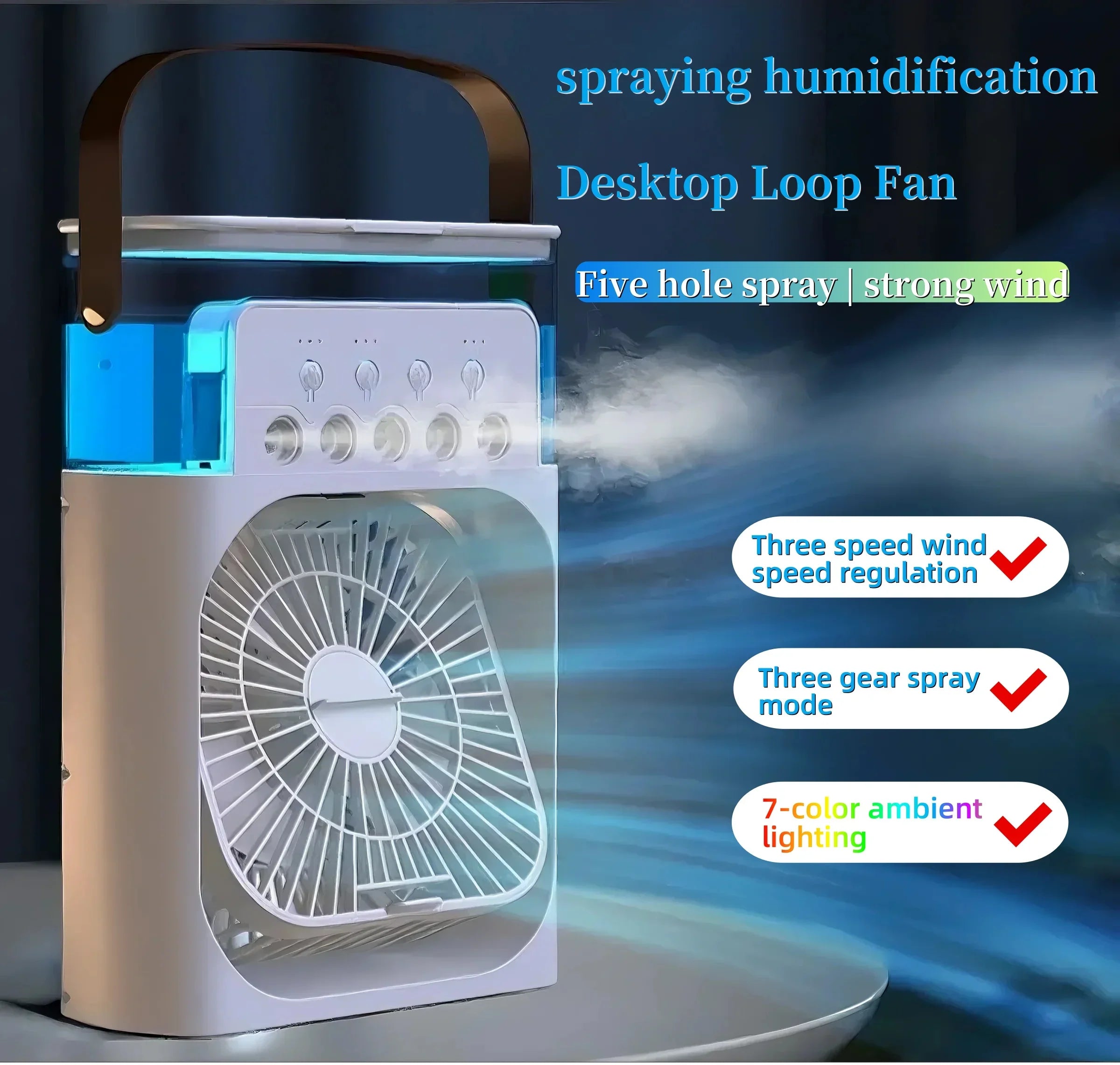 Trendbay Three-in-One Portable Air Cooler Fan