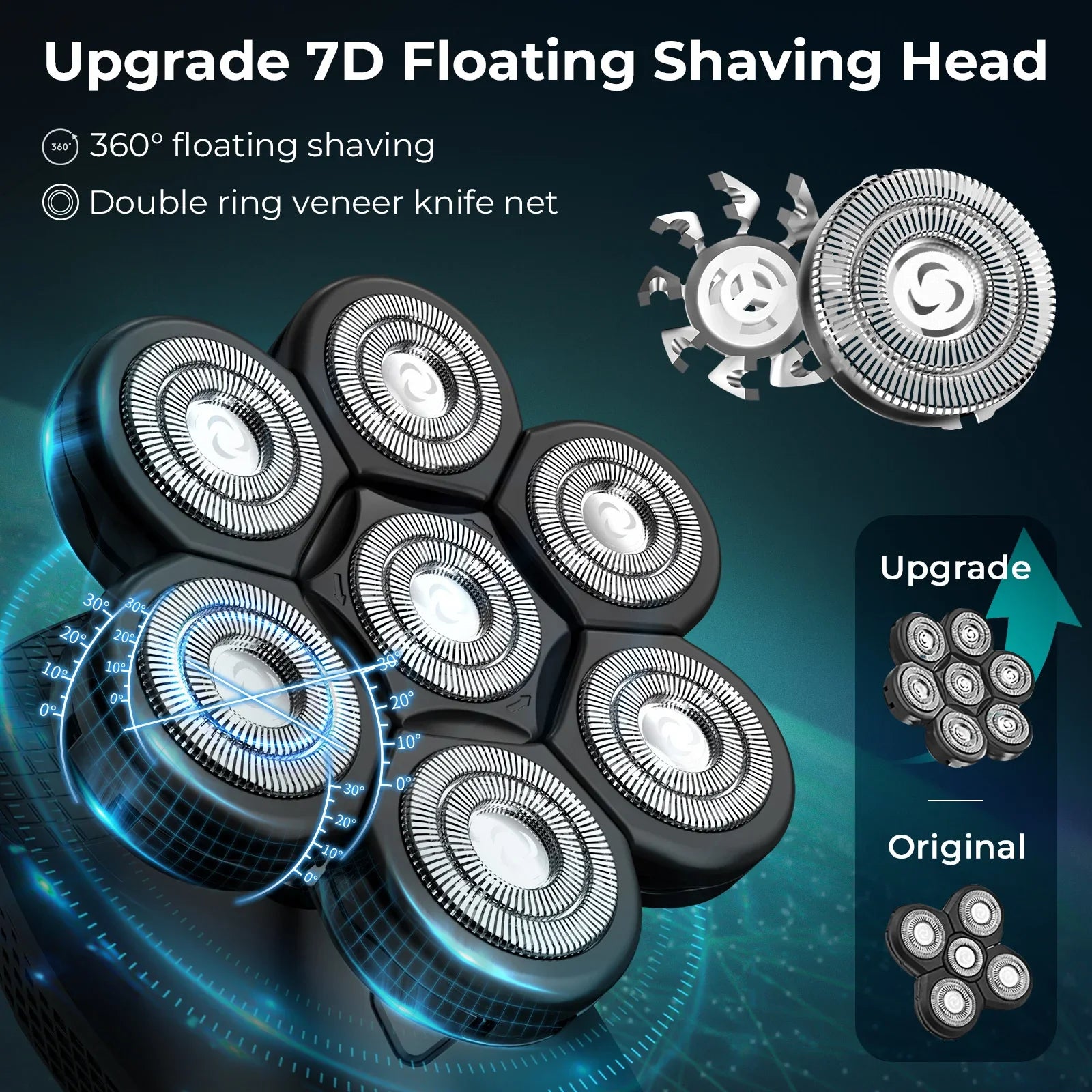 Trendbay 5-in-1 Electric Shaver Kit with 7D Floating Cutter Head