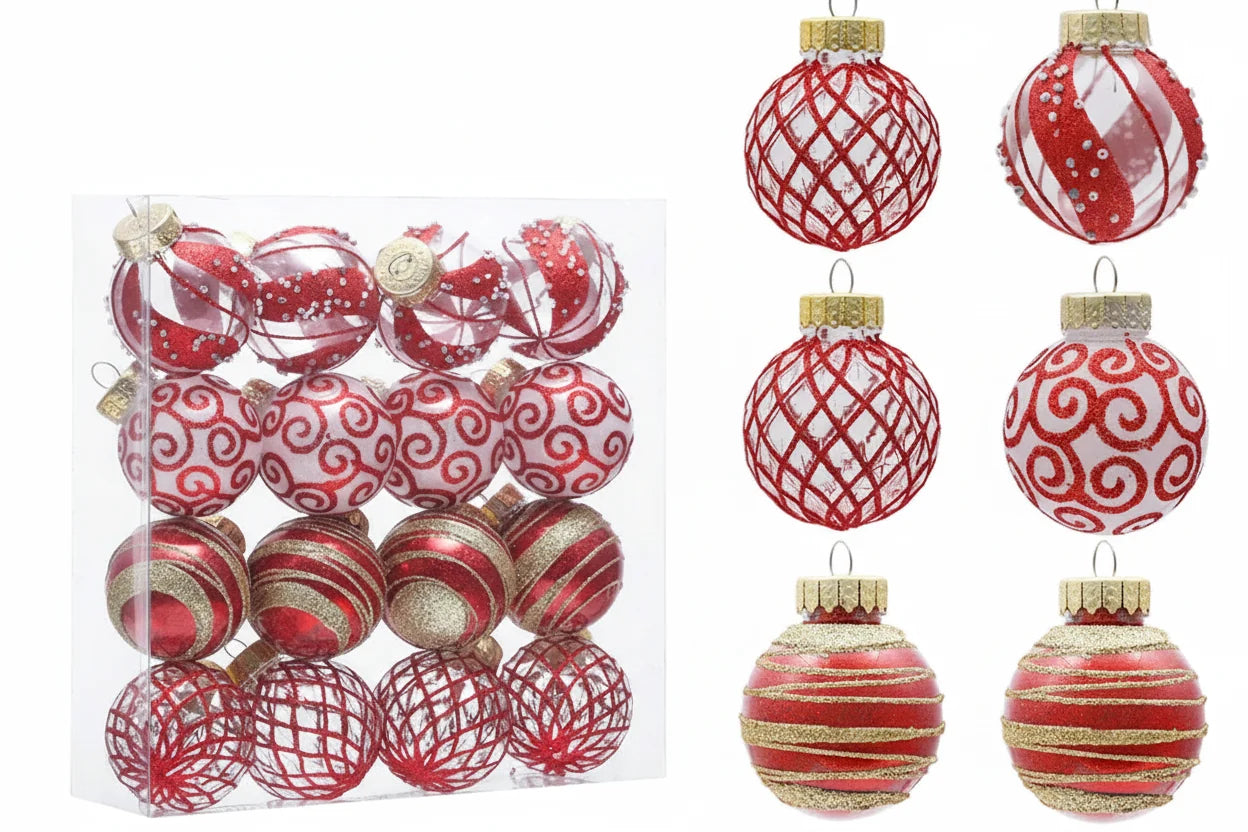 Trendbay Transparent Christmas Ball Ornament Set