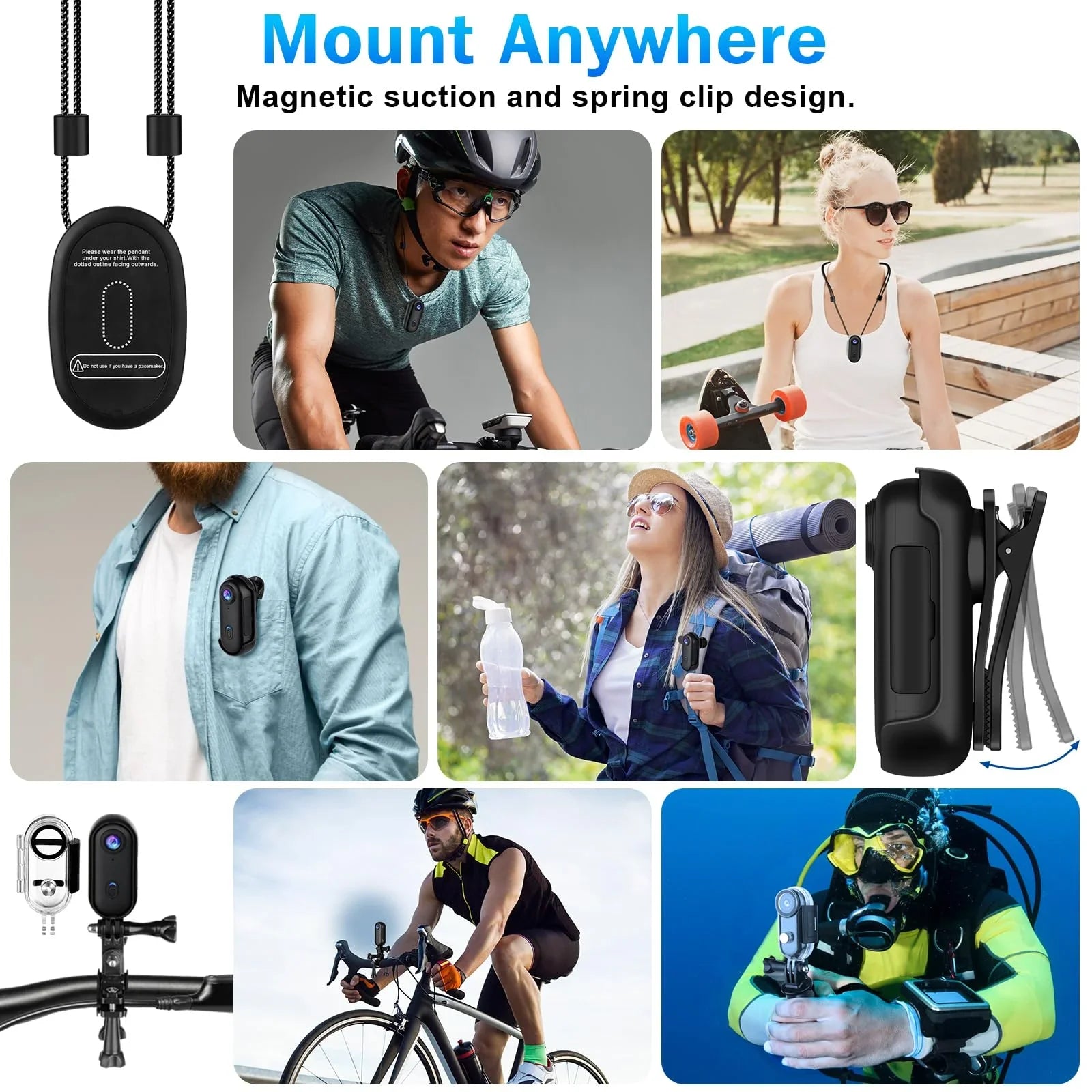 Trendbay Mini 4K Outdoor Sports Body Camera
