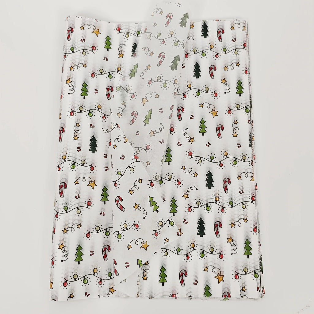 Trendbay 10 Sheets Christmas Lantern Pattern 20×35cm Festive Gift Wrapping Paper