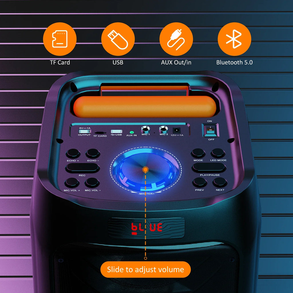 Trendbay Wireless Speaker with Dual Woofers and Two Microphones