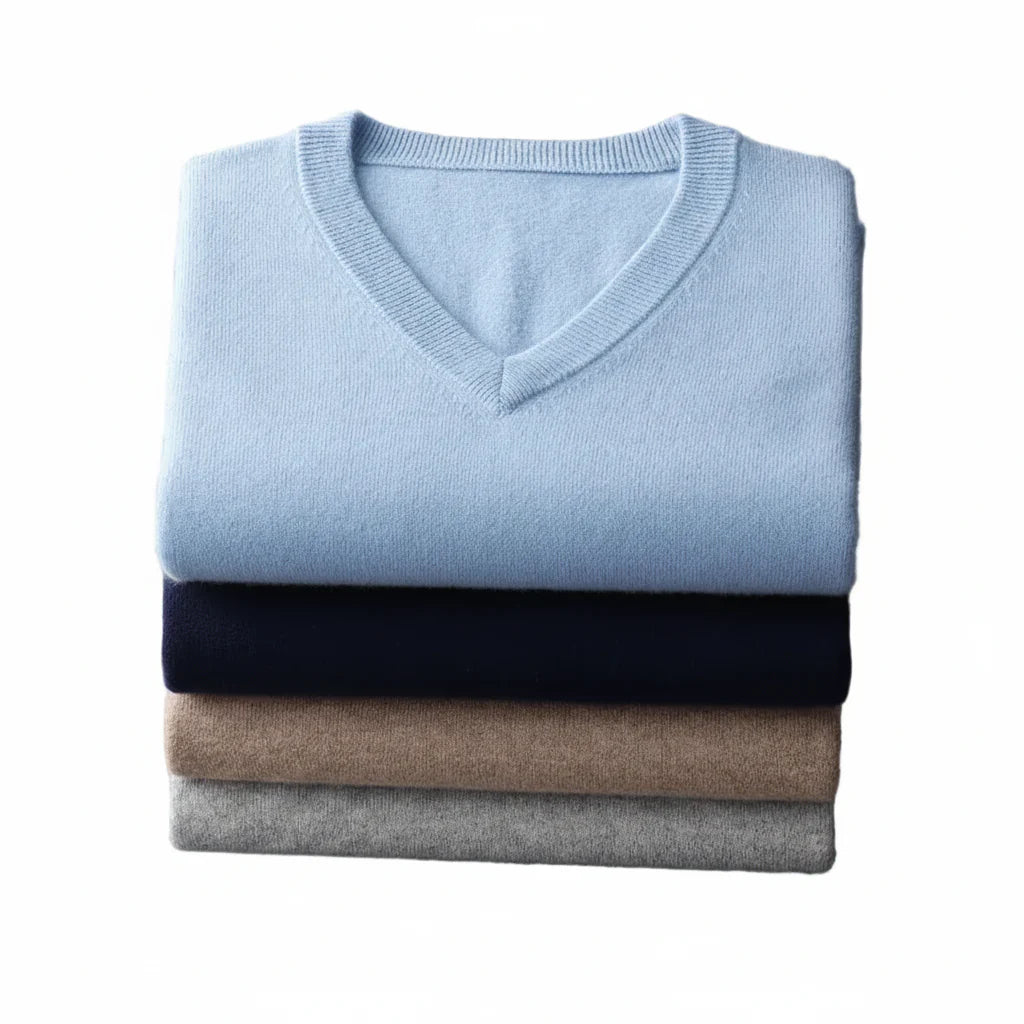 Trendbay Men's Cashmere Blend V-Neck Sweater