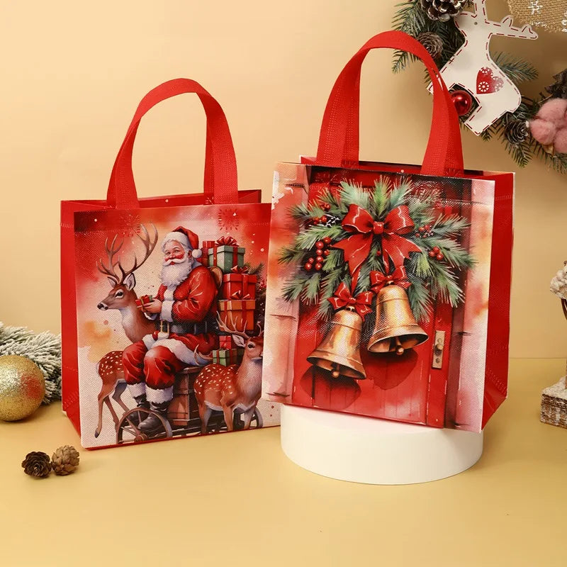 Trendbay 4pcs Christmas Non-Woven Santa Claus Gift Bags Set