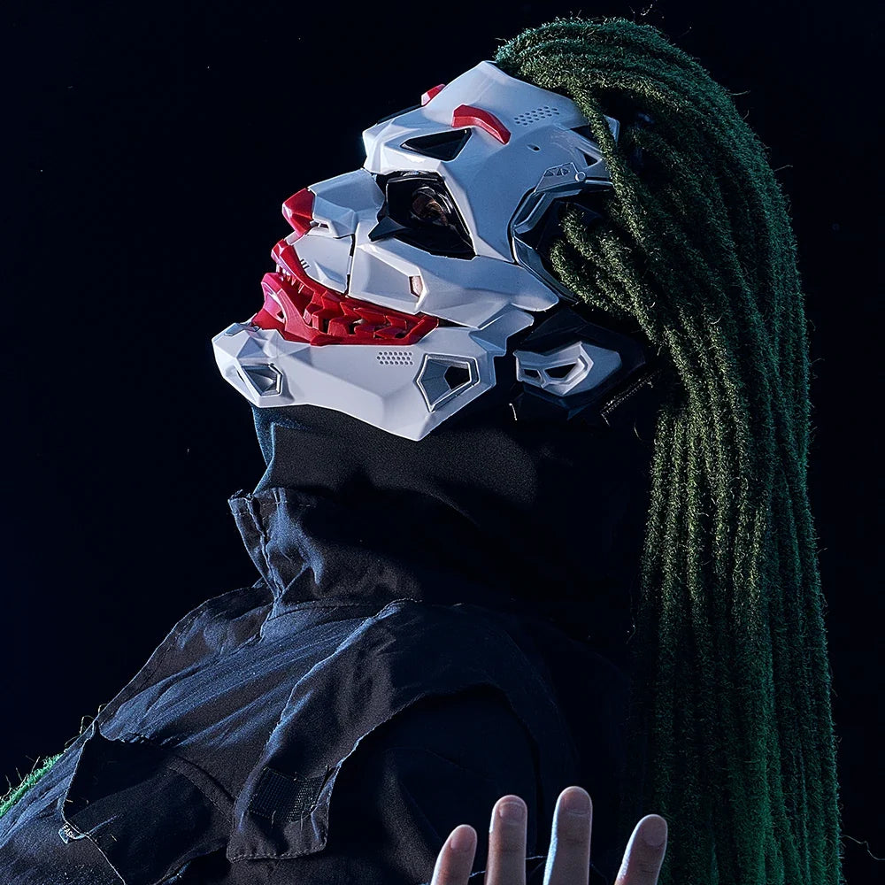 Trendbay Cyberpunk Clown Cosplay Mask with Braids