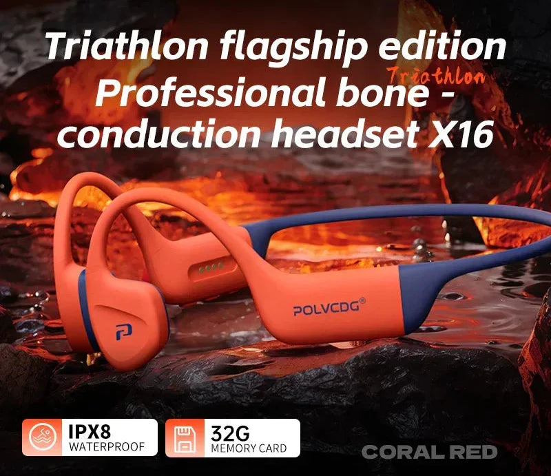 Trendbay Waterproof Bone Conduction Earphones with 32GB Memory