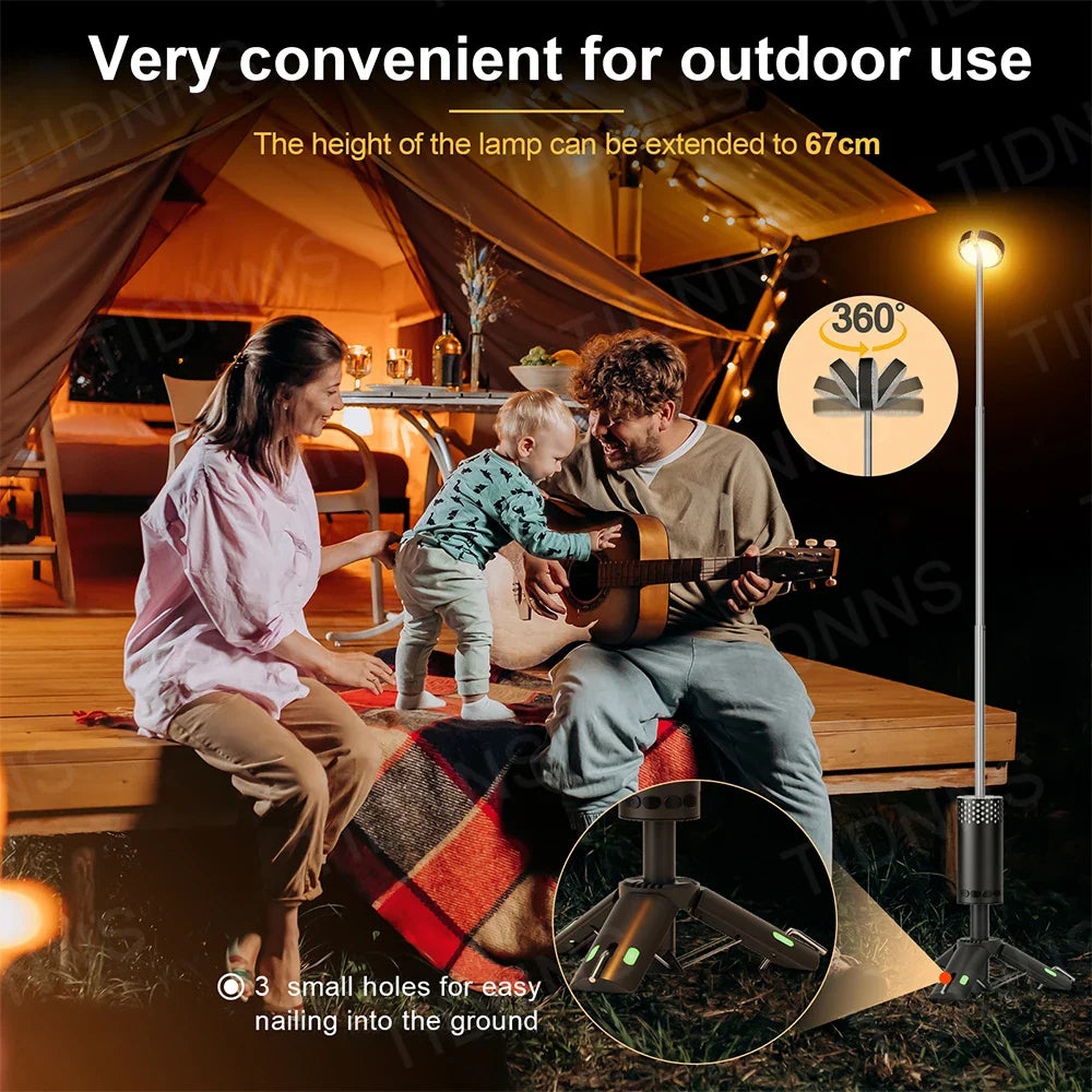 Trendbay 10000mAh Telescopic Camping Light with Magnetic Tripod