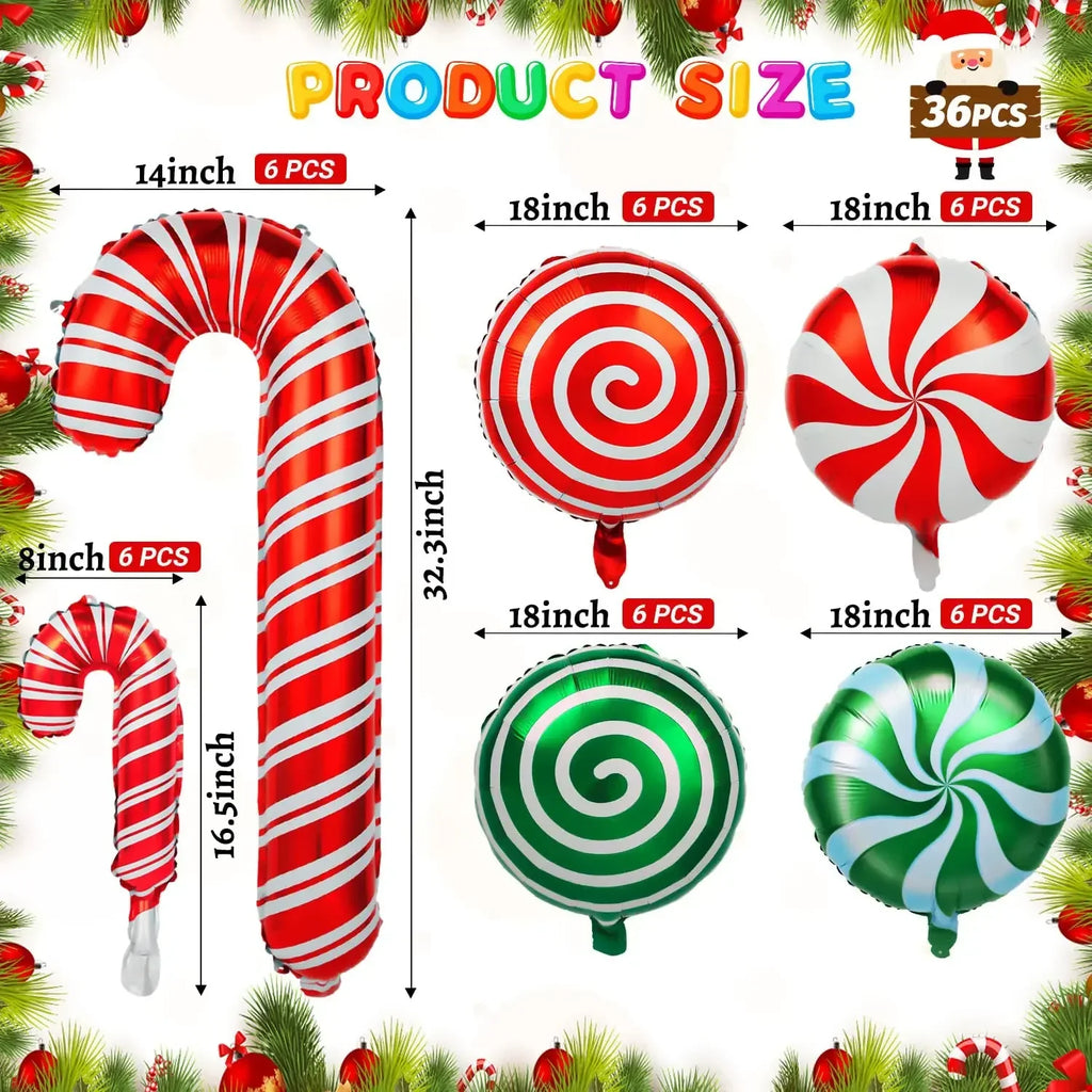 Trendbay 36PCS Christmas Candy Balloon Decoration Kit