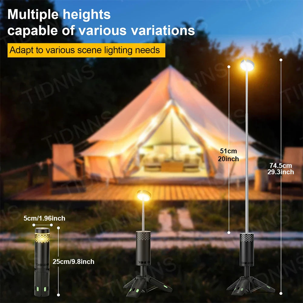 Trendbay 10000mAh Telescopic Camping Light with Magnetic Tripod