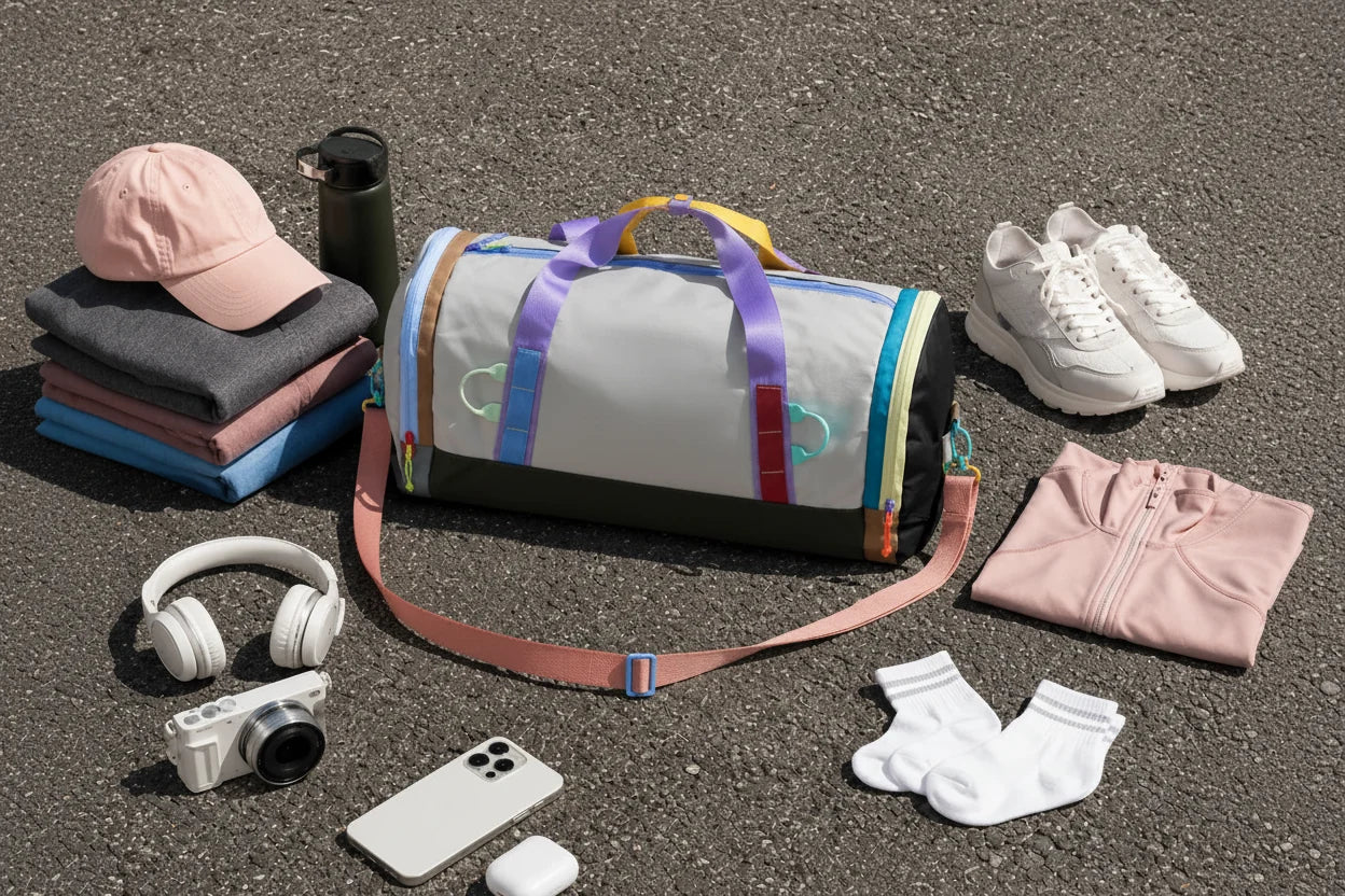 Trendbay Color-Blocked Travel Duffel Bag