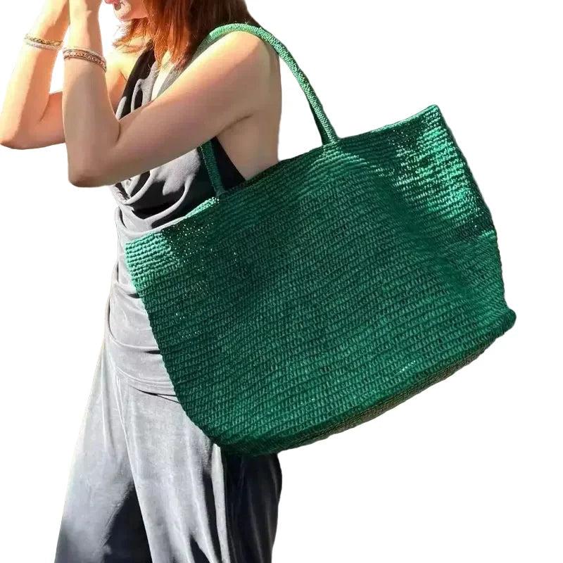 Trendbay Large Handwoven Rattan Tote Bag