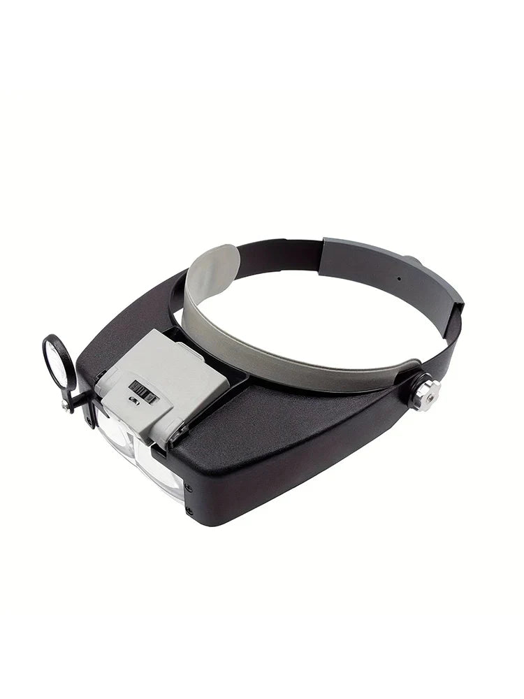 Trendbay LED Head-Mounted Magnifying Glass – Adjustable Dual Lens Magnifier for Reading, Jewelry Repair & Crafts