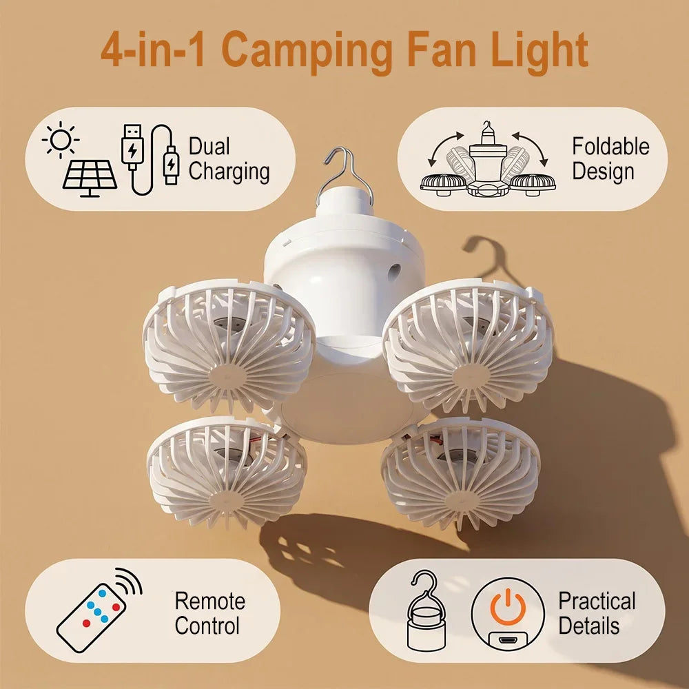 Trendbay Portable Camping Fan & LED Tent Light