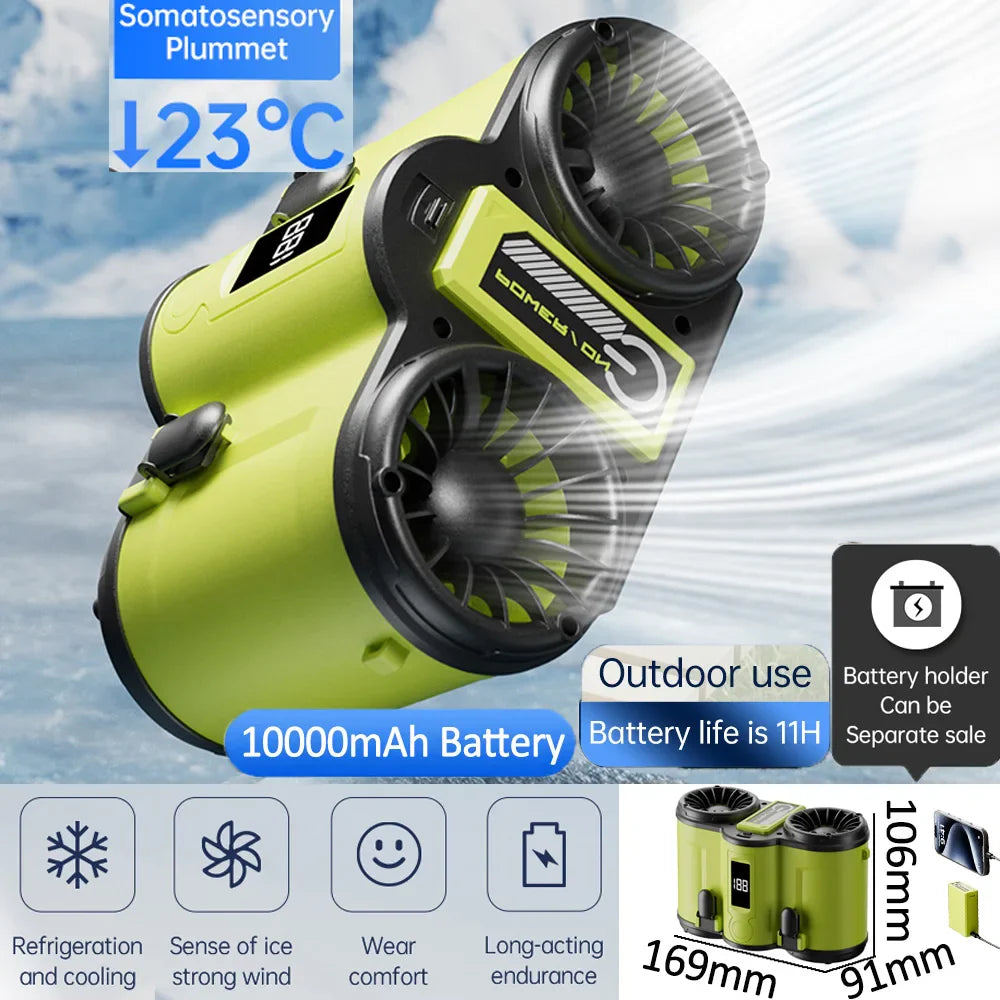 Trendbay 10000mAh Outdoor Hanging Waist Fan