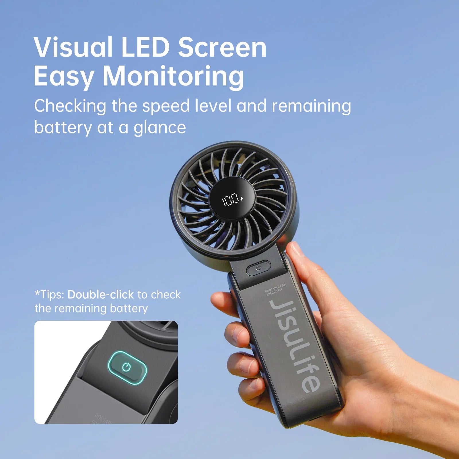Trendbay Portable Handheld Fan with LED Display
