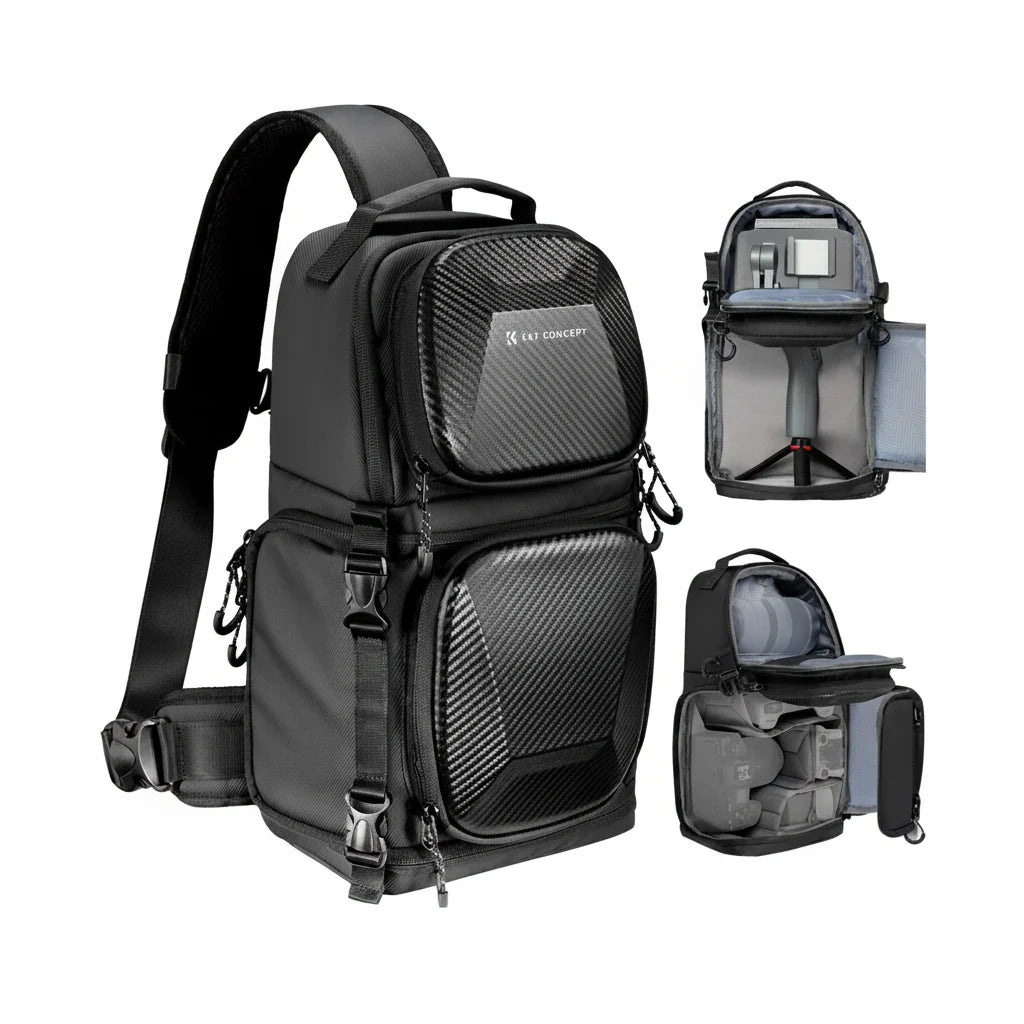 Trendbay 10L Hardshell Camera Sling Bag – Waterproof Crossbody Backpack for DSLR & Mirrorless Cameras