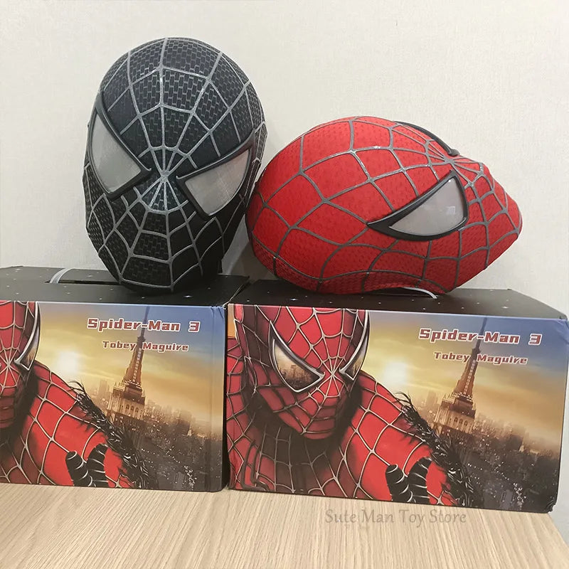 Trendbay Tobey-Style Spider-Man 3D Cosplay Mask Faceshell & Detachable Lenses Red