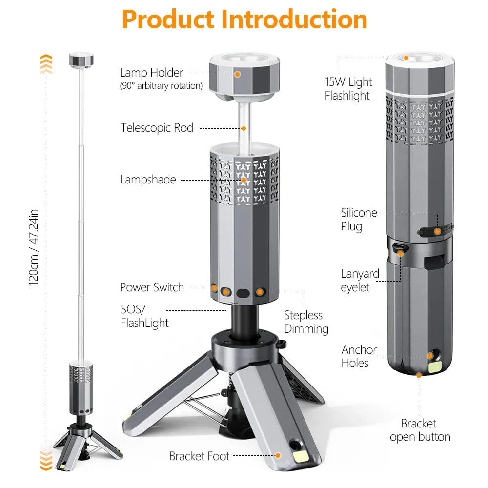 Trendbay 15600mAh Telescopic Camping Lantern