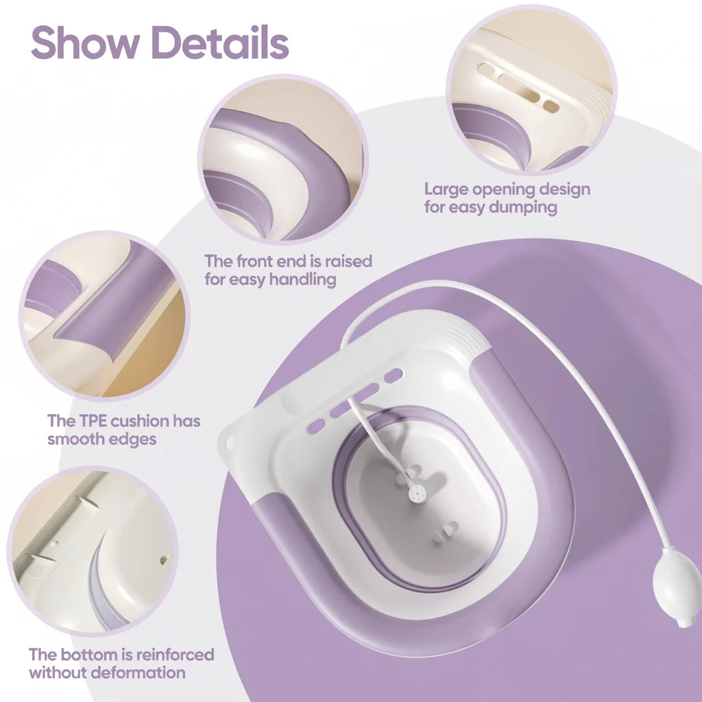 Trendbay Folding Toilet Sitz Bath Basin