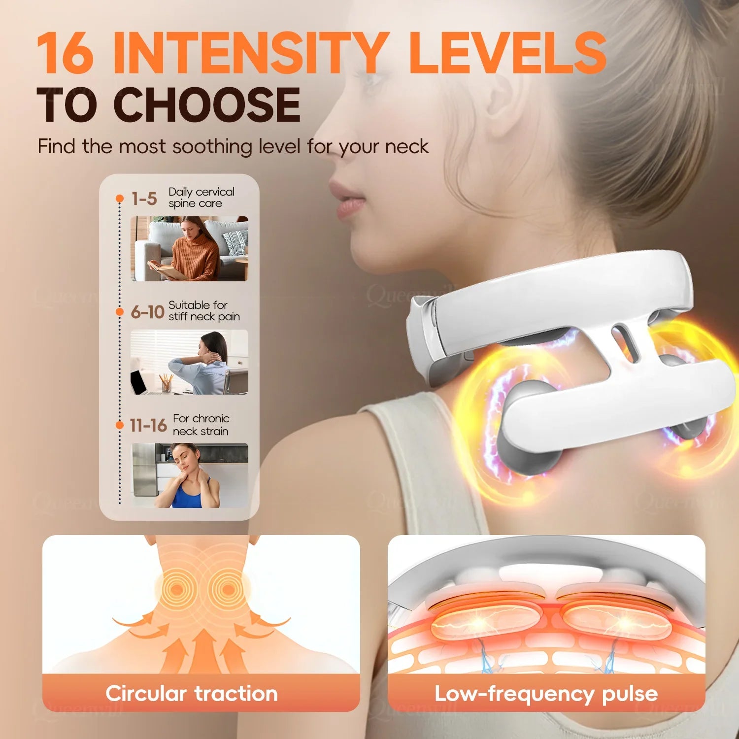 Trendbay Smart Neck & Shoulder Massager with 6 Modes & 16 Levels