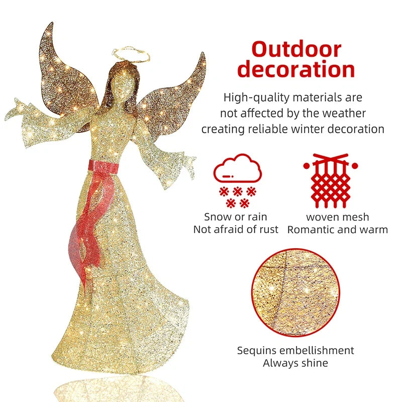 Trendbay Golden Christmas Angel LED Decoration Light