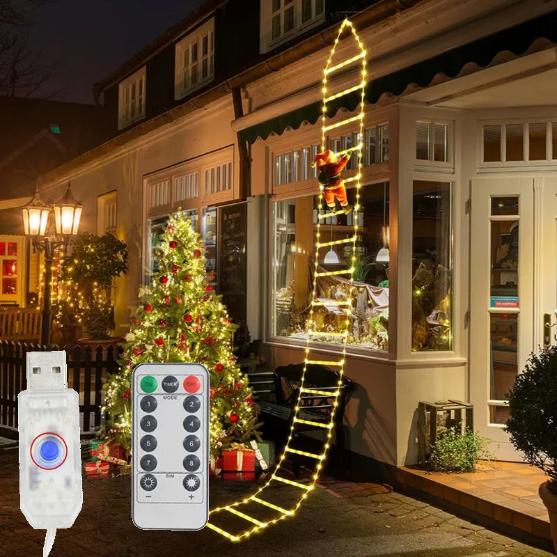Trendbay LED Santa Claus Climbing Ladder Decoration