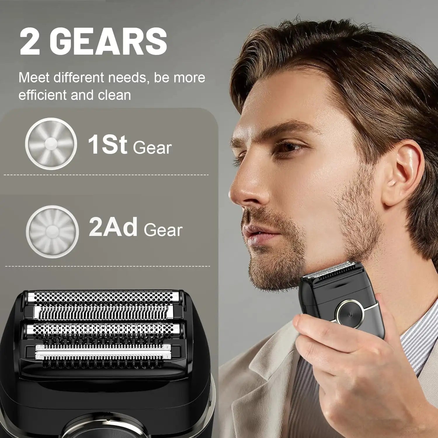 Trendbay Portable 4-Blade Floating Head Electric Shaver