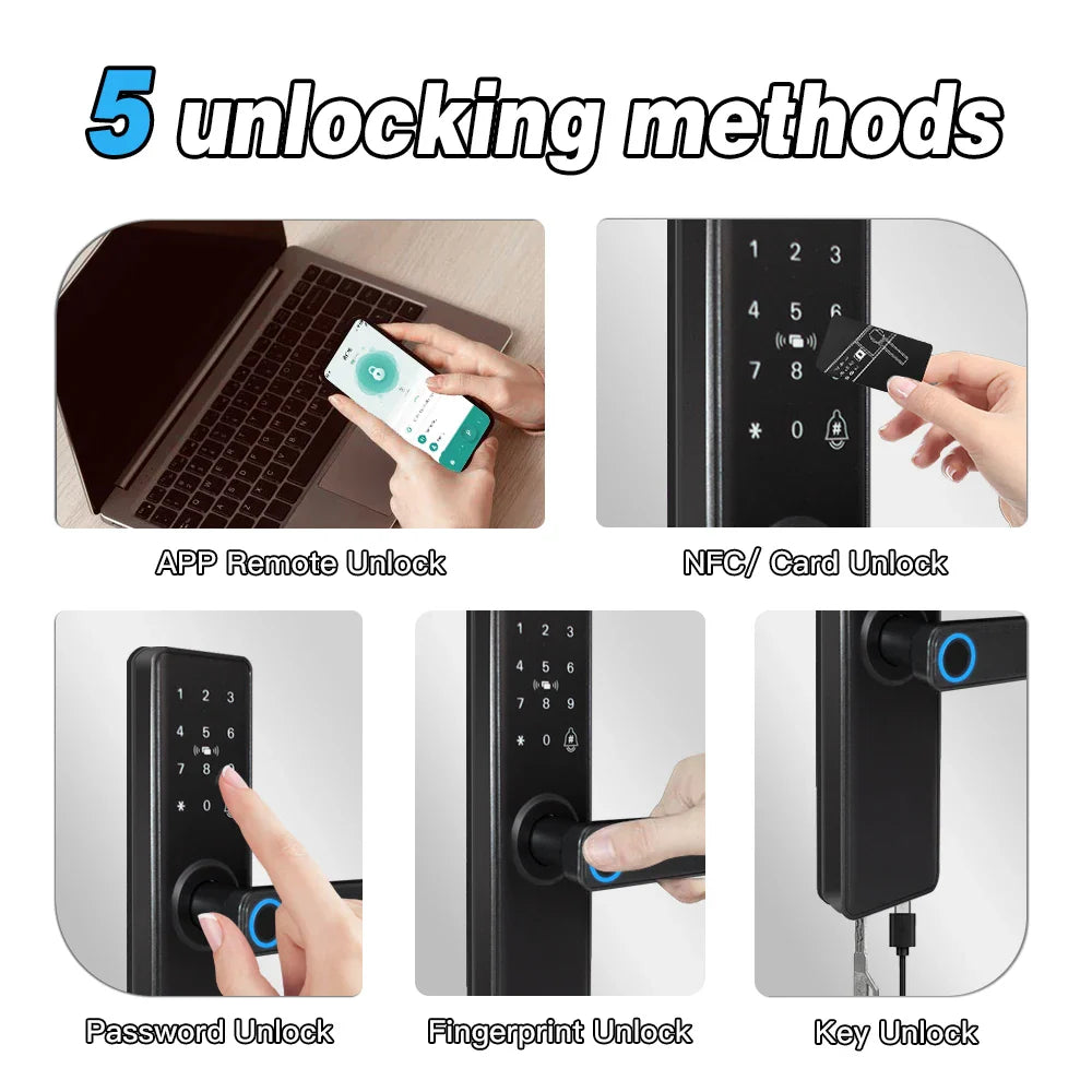 Trendbay Smart Fingerprint Door Lock with Bluetooth App Control