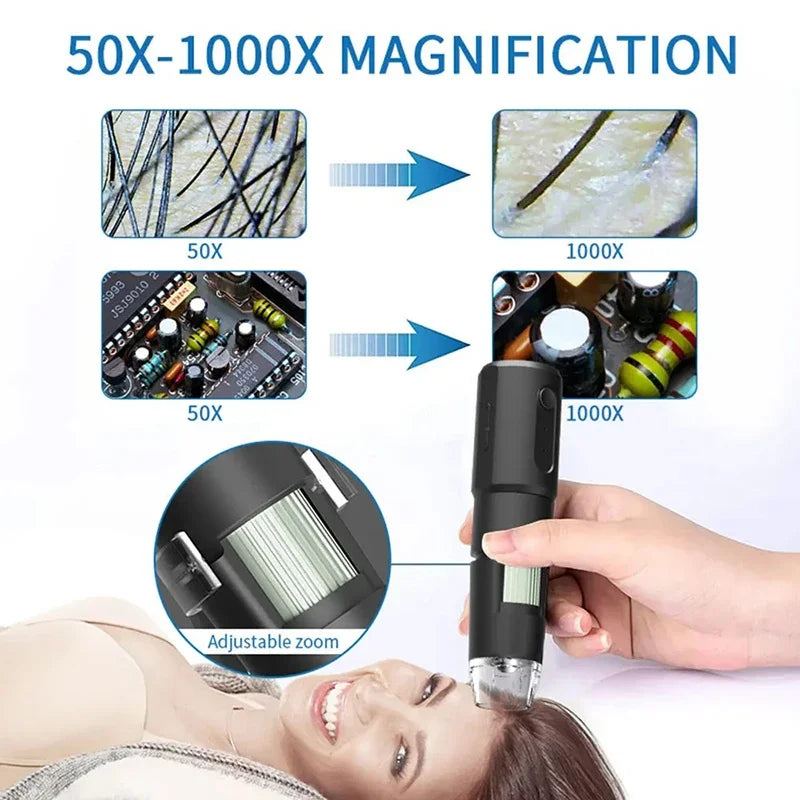 Trendbay Wireless 1000X Scalp & Skin Analyzer Microscope