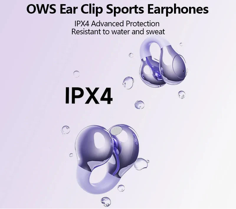 Trendbay Bluetooth 5.4 Ear Clip Sport Wireless Headphones